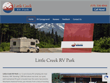 Tablet Screenshot of littlecreekrvpark.com